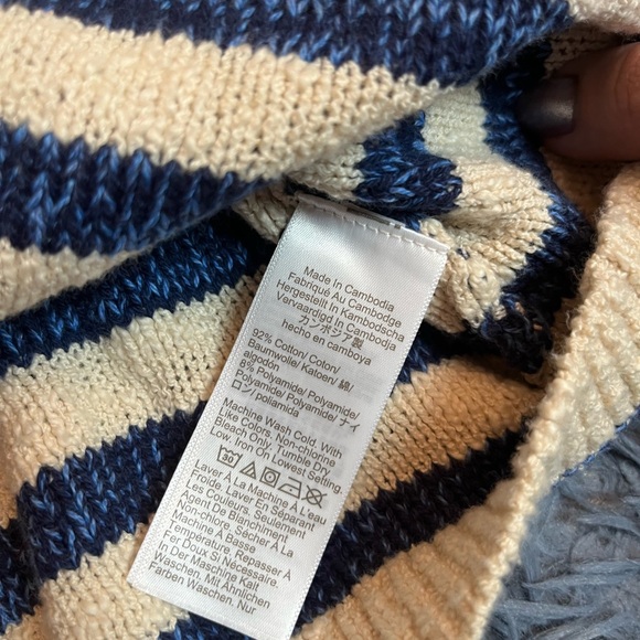 J.Crew Striped Slub Cardigan Sweater Size M - Picture 6 of 6